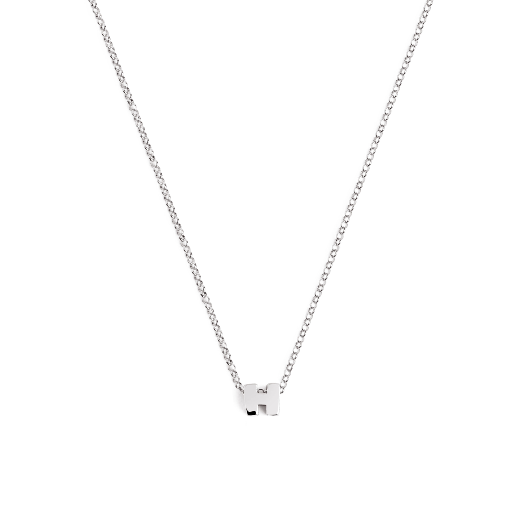 Collana Personalized Single Letter in Argento