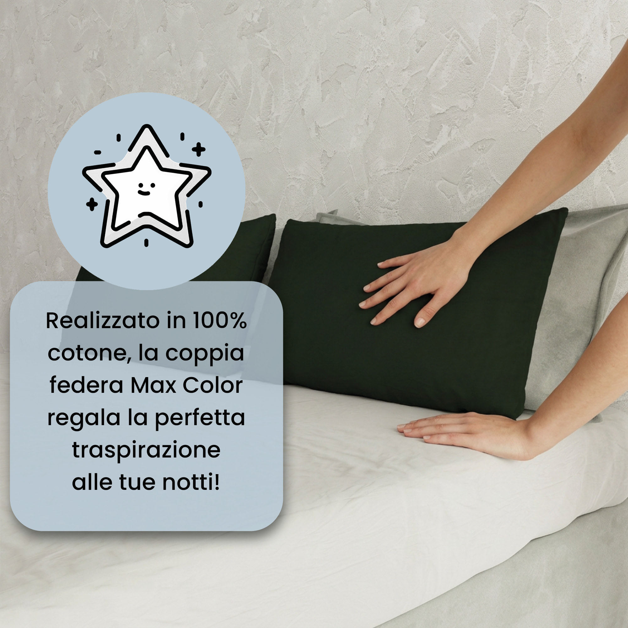 COPPIA FEDERE MAX COLOR, 100% Cotone, Made in Italy - VERDE OLIVA