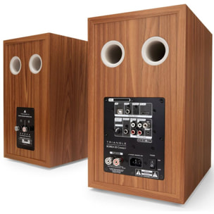 Enceinte bibliothèque active TRIANGLE BR03 Connect Chene