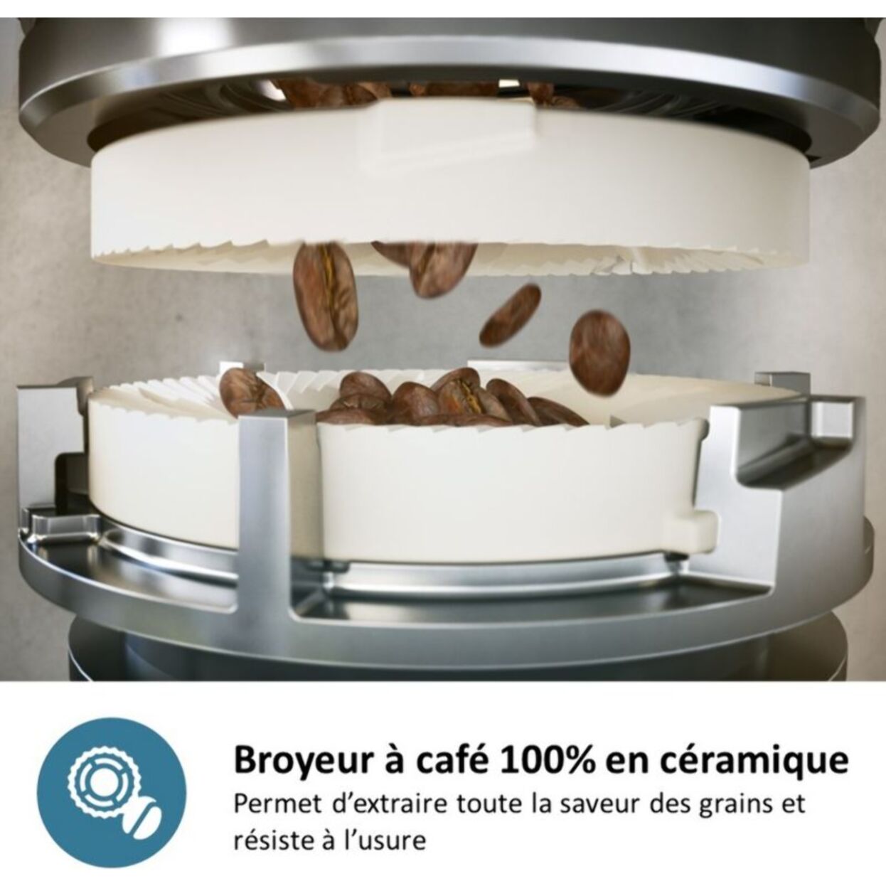 Expresso Broyeur PHILIPS EP2339/10 Machine à café à grain Silent Brew Série 2300 LatteGo