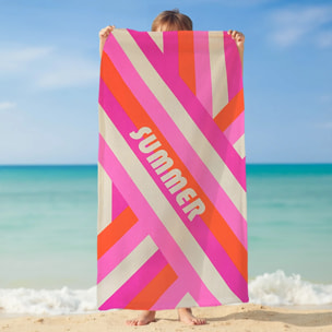 Serviette de plage microfibre enfant - Rauyre-Pop - 75x150cm - 220g/m²