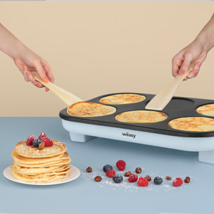 Crepera Eléctrica GOO60 Weasy 6 mini pancakes, antiadherente, 1500W