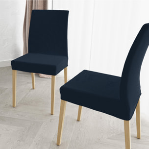 COPPIA VESTISEDIA CON SCHIENALE LESLIE, Microfibra/Elastan - BLU SCURO