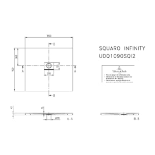 Receveur antidérapant Squaro Infinity quaryl gris