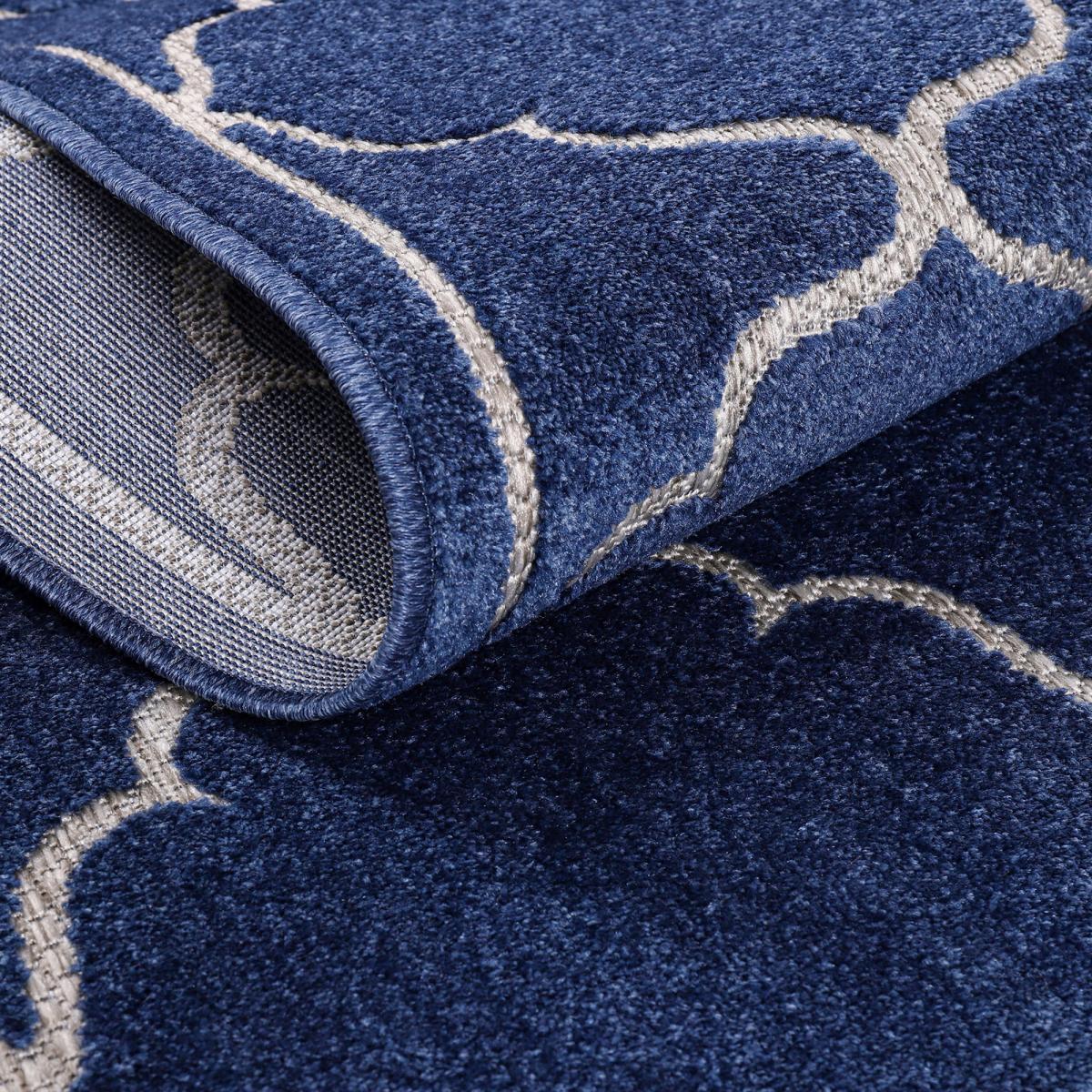 Tapis extérieur tissé kilim rond CULA