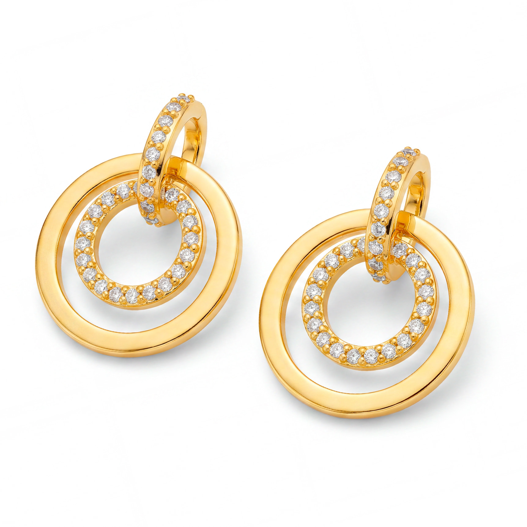 Pendientes Nahio acabado oro amarillo 18k