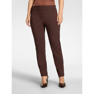 Elena Mirò - Pantaloni slim misto viscosa - Marrone