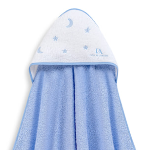Capa de Baño 1X1  Don Algodon Estrelas Luna Azul