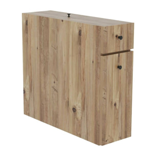 Mobile sottolavabo Isidora, Mobiletto da bagno, Contenitore porta lavabo, Armadio per lavandino, 20x60h55 cm, Quercia