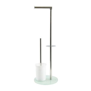 Combiné Wc Inox & verre Blanc MSV