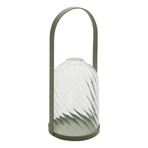 Lanterne Fleur de rose H20cm