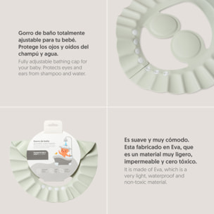 Capa Baño 1X1 Mod Oso Tumbado Conejito+Gorro Beig