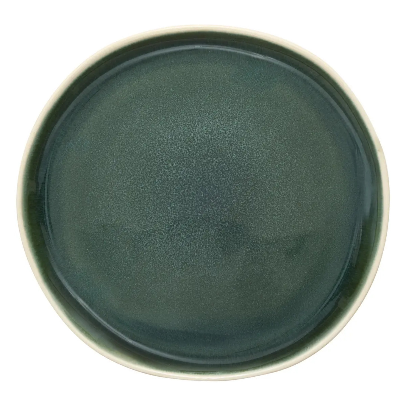 Assiette dessert Wonja vert L20,6xp20xH1,8cm