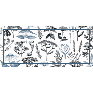 Alfombra de vinilo CERAMIKO, Plantas medicinales azul 66x150 cm