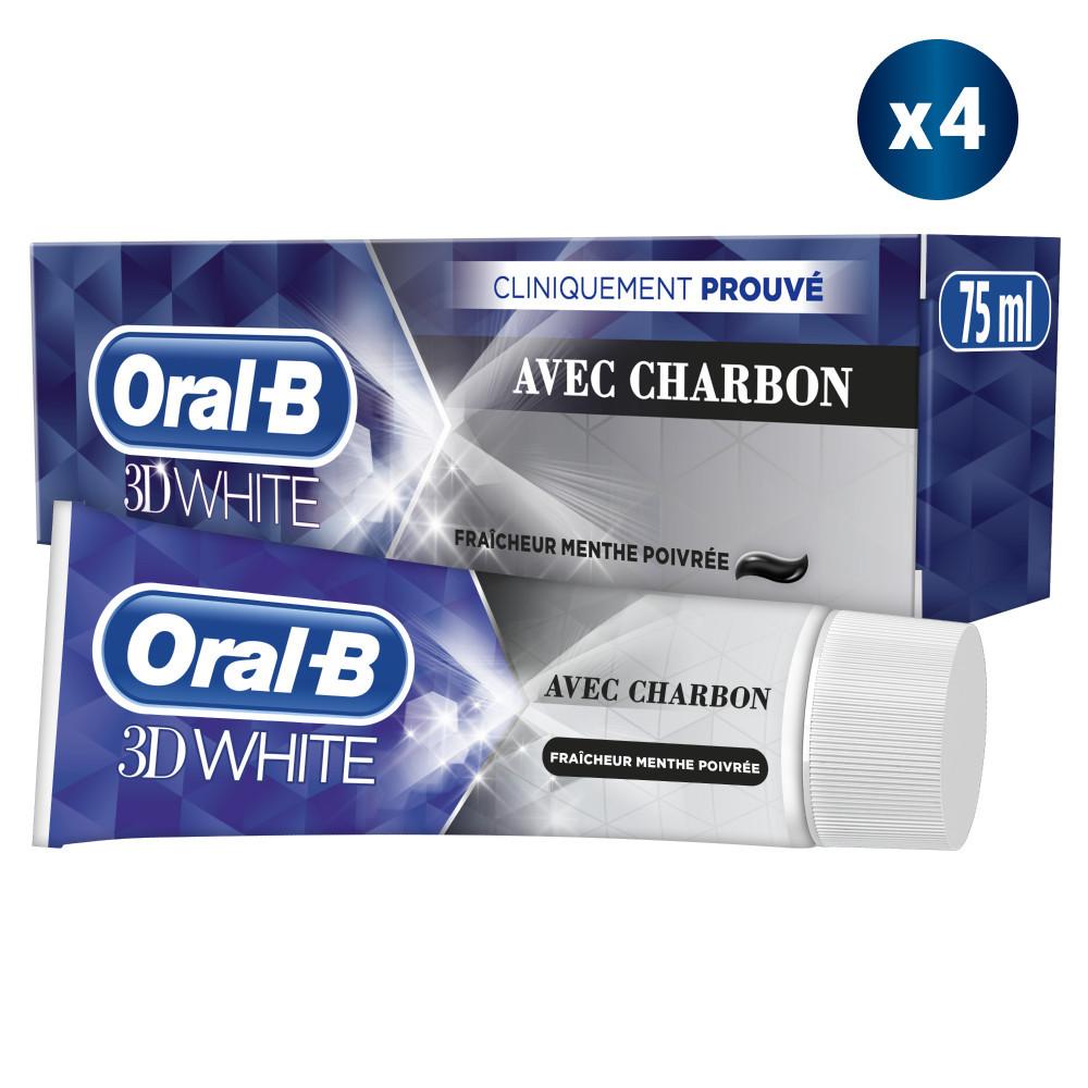 4 Dentifrices Oral-B Charbon 75 ml