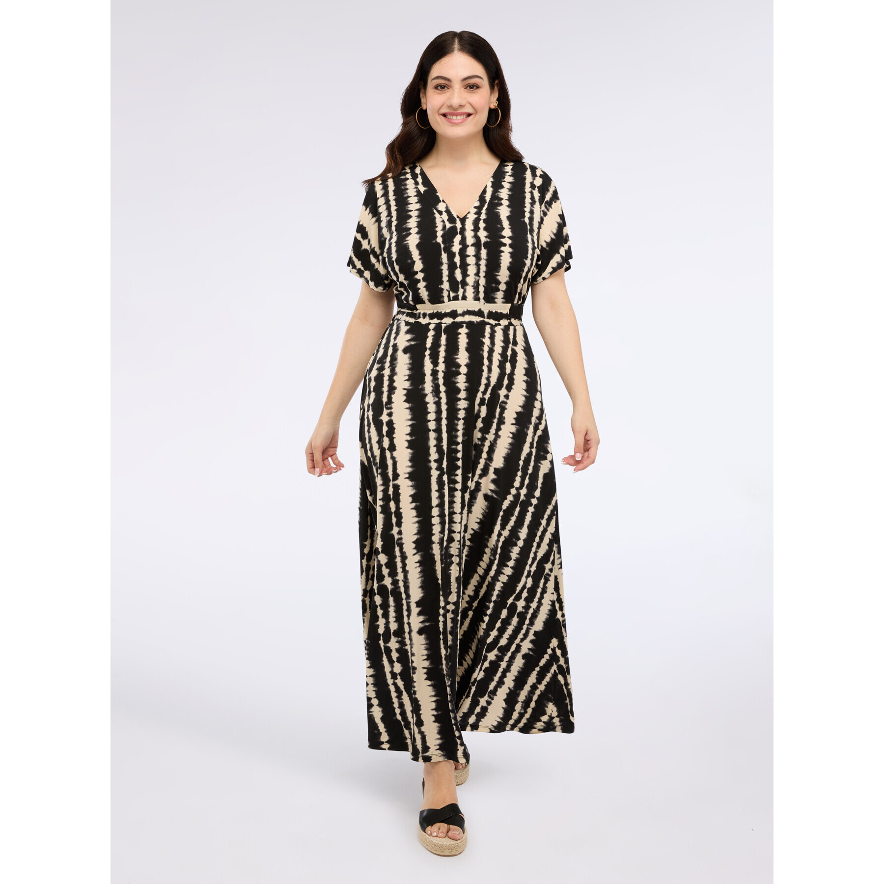 Fiorella Rubino - Vestito lungo stampato - Nero