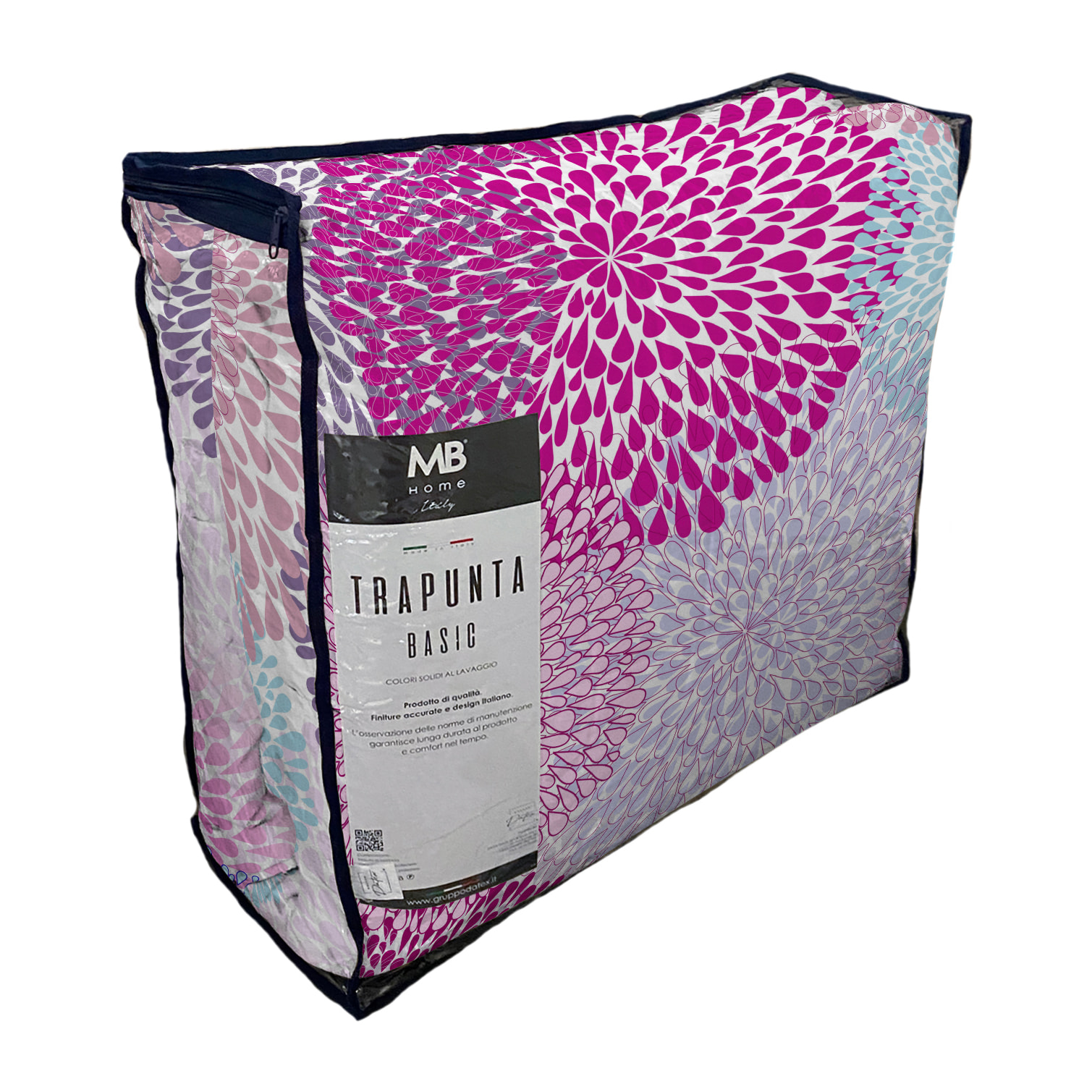 TRAPUNTA INVERNALE BASIC, 200gr, Doubleface, Microfibra, Made in Italy - SOFFIONI
