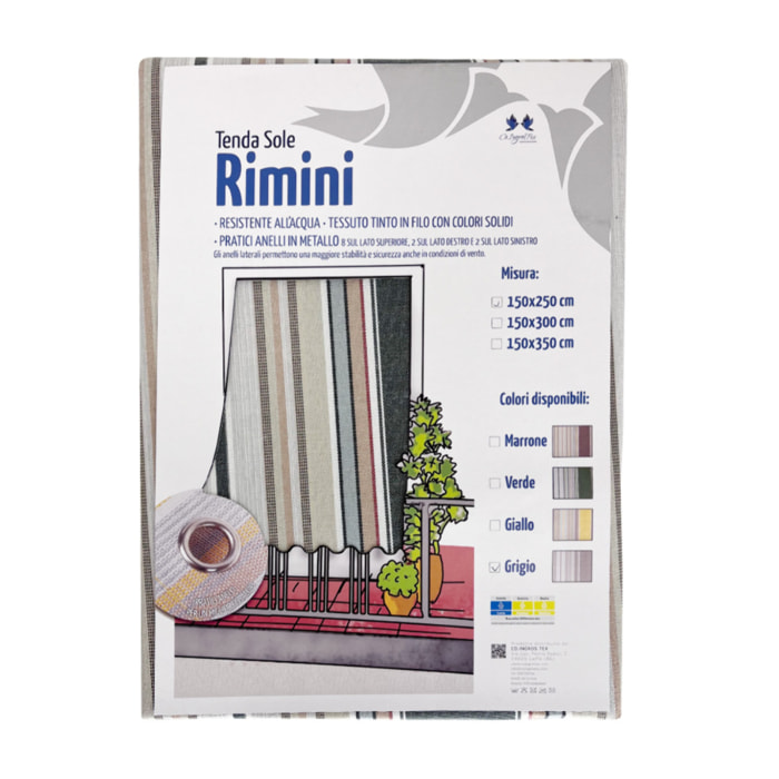 Tenda Da Sole Per Esterni Impermeabile Resistente Con Anelli Riga Fine Verde 150x300