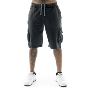 Shorts cargo de hombre en tejido Leone Old Wash