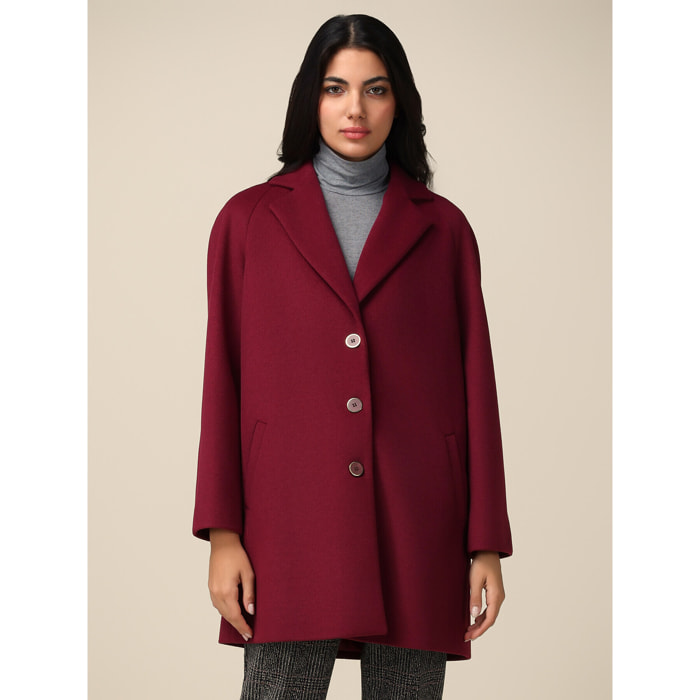 Oltre - Cappotto in panno - Bordeaux