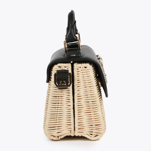 Borsa minaudiere rattan