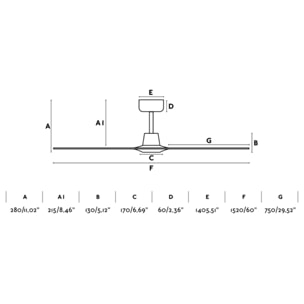MOREA L Ventilatore a soffitto  marrone/noce