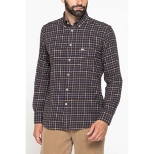 CAMICIA FANTASIA TINTO FILO IN FLANELLA LEGGERA