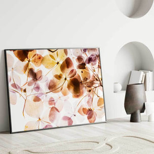 Affiche encadrée Fleurs translucides Affiche + cadre en métal - Noir