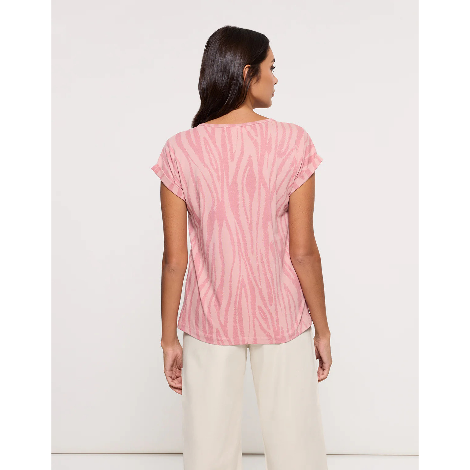 Camiseta Manga Corta Rosa - Zebrira