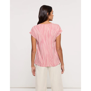 Camiseta Manga Corta Rosa - Zebrira