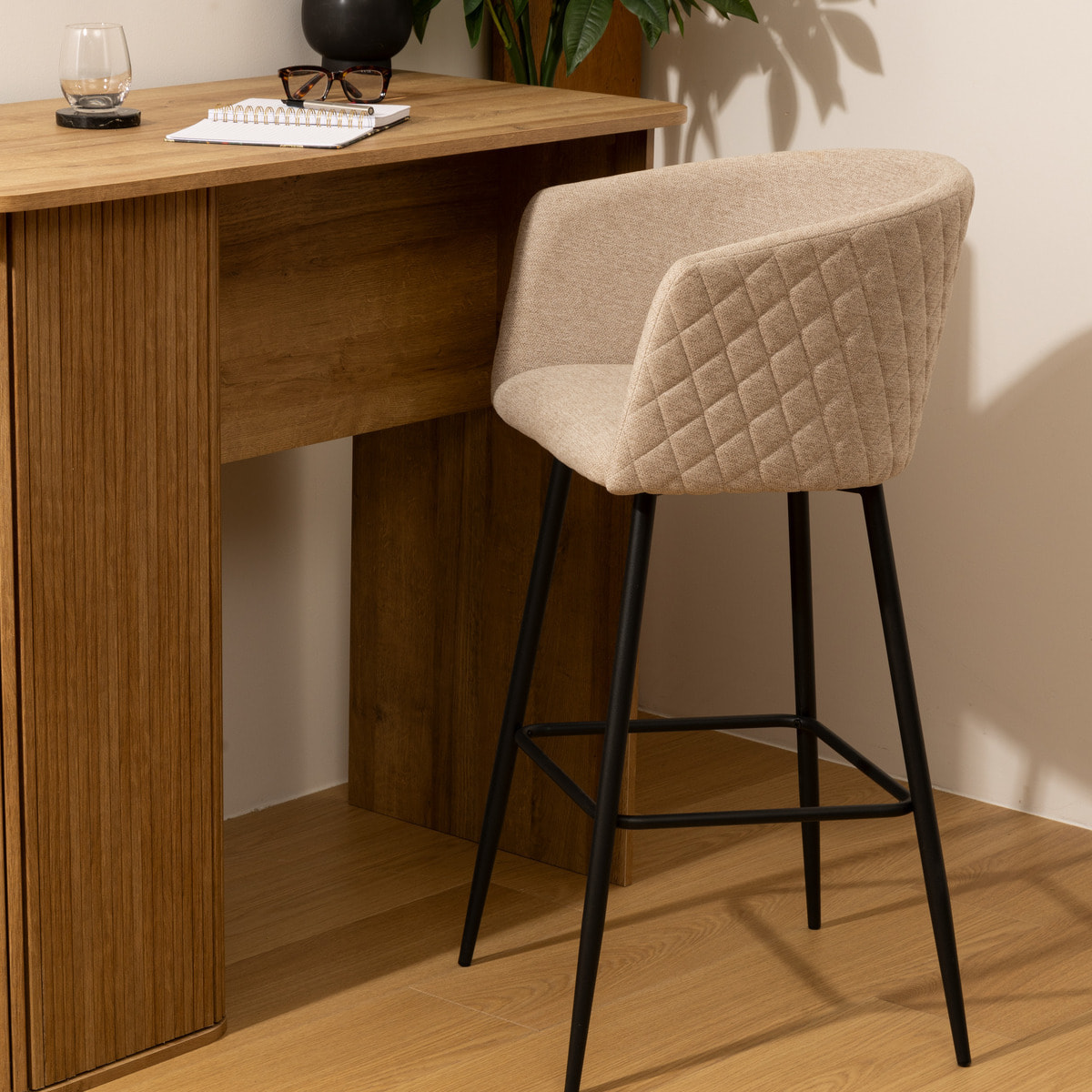 Fauteuil de bar Marlo beige