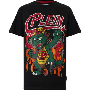 PHILIPP PLEIN Camiseta de cuello redondo y manga corta DRAGON
