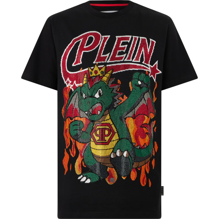 PHILIPP PLEIN Camiseta de cuello redondo y manga corta DRAGON