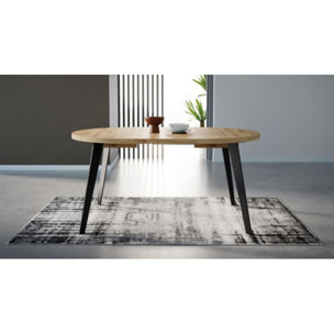 Table ronde en bois extensible D.110 cm - 3 coloris - XTRA