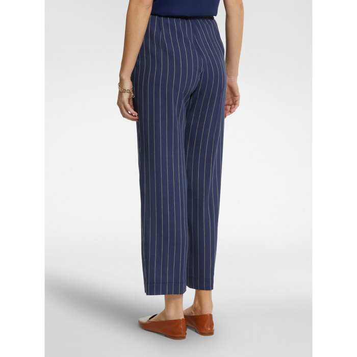 Elena Mirò - Pantalón raya diplomática - Azul