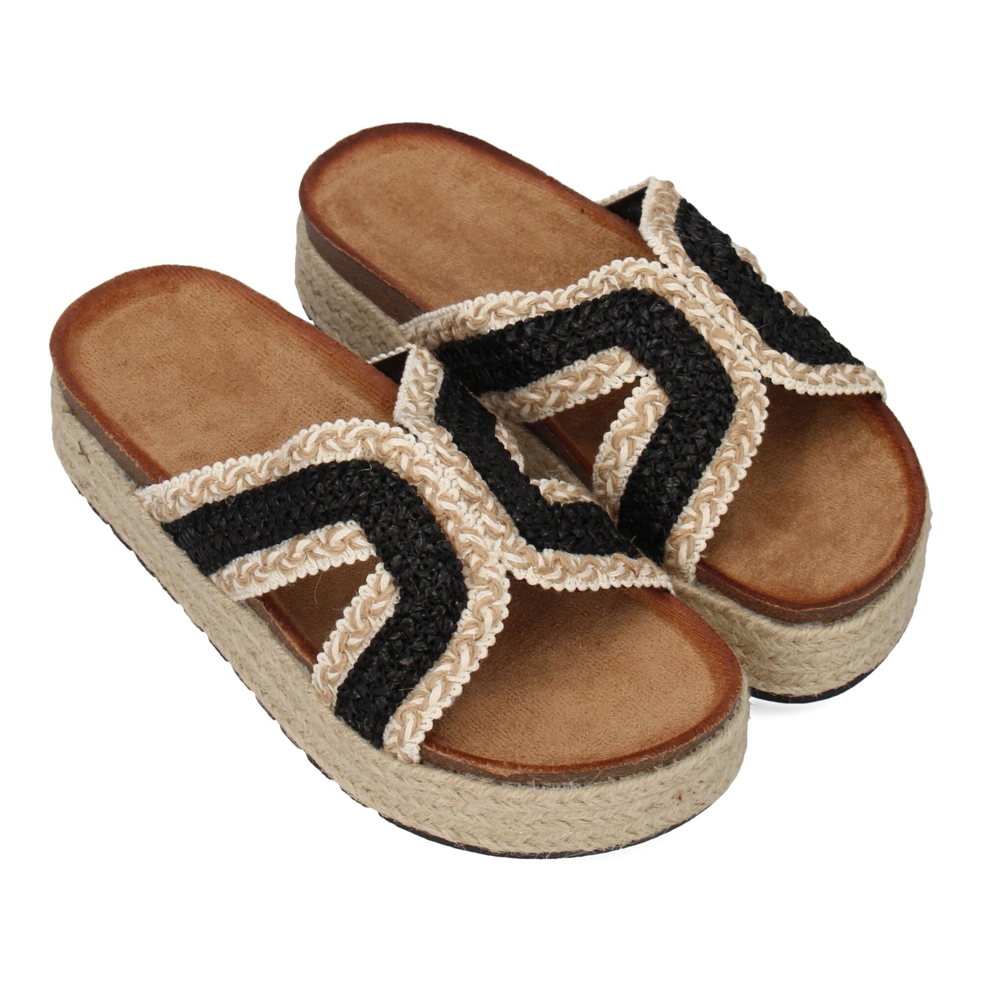 Sandalias planas de mujer con diseño trenzado, comodas para cualquier ocasión