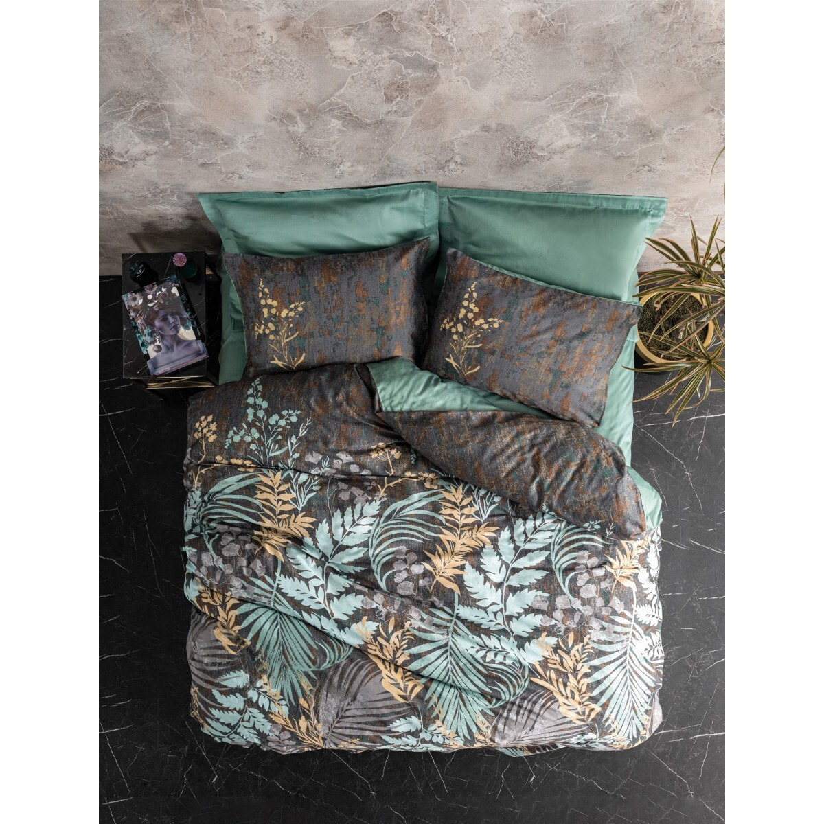 Parure housse de couette et taie(s) oreiller 100% Satin de Coton imprimé