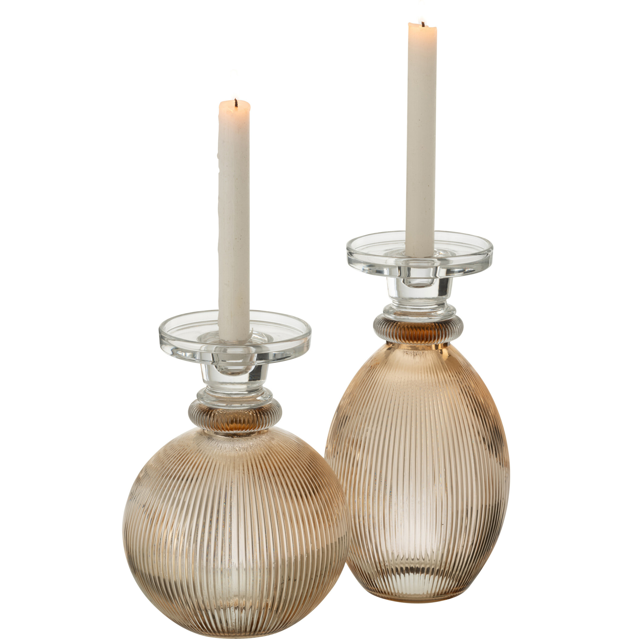 J-Line chandelier/vase Malik - verre - taupe/transparent