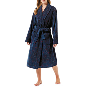 Albornoz 100% algodón azul marino