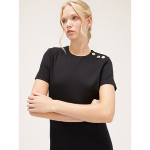 Motivi - Mini dress con motivo bottoni - Nero