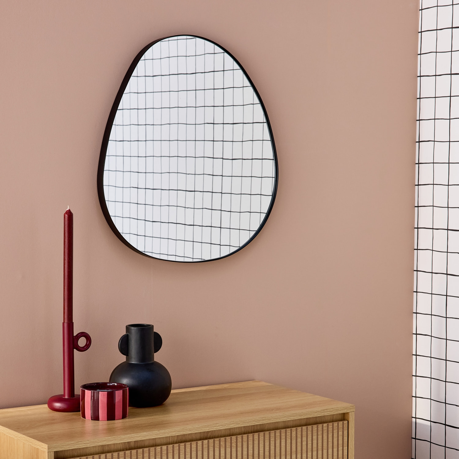 Miroir organique métal 55,5cm HARPER