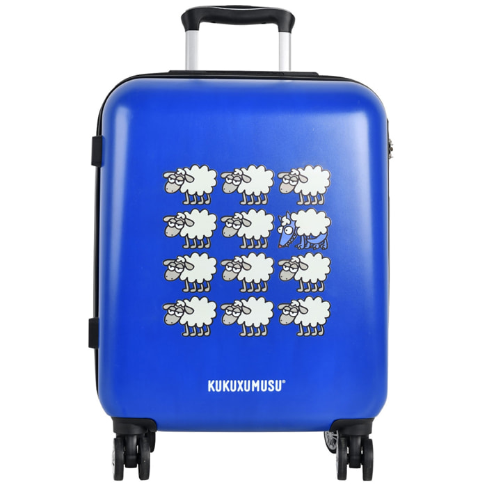 Maleta con ruedas azul marino modelo sheeps kukuxumusu