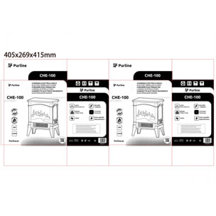 Chimenea eléctrica de suelo compacta 1500 W CHE-100 PURLINE