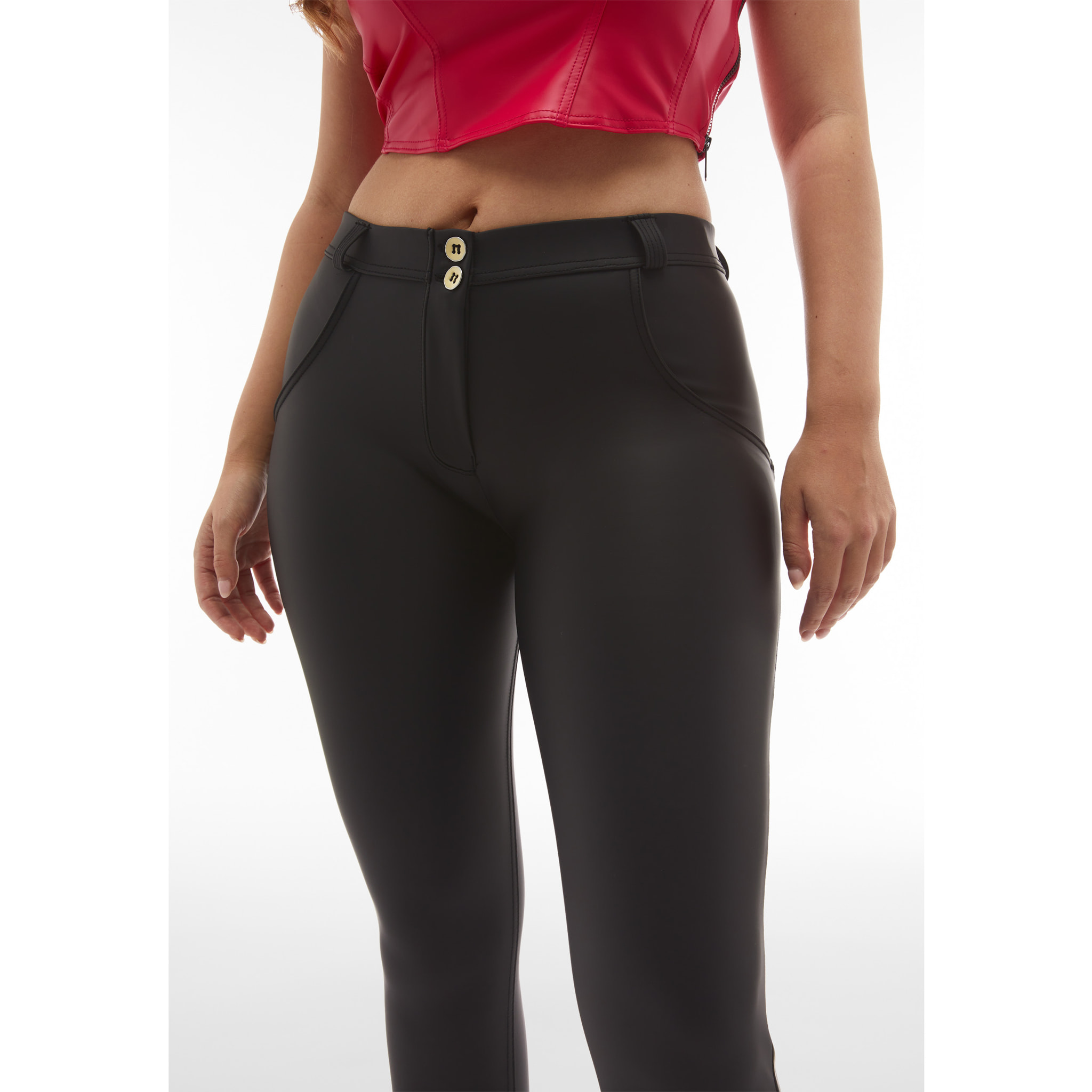 Pantaloni push up WR.UP® 7/8 superskinny similpelle ecologica