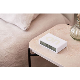 Réveil LEXON Flip Classic Rechargeable en USB-C Blanc