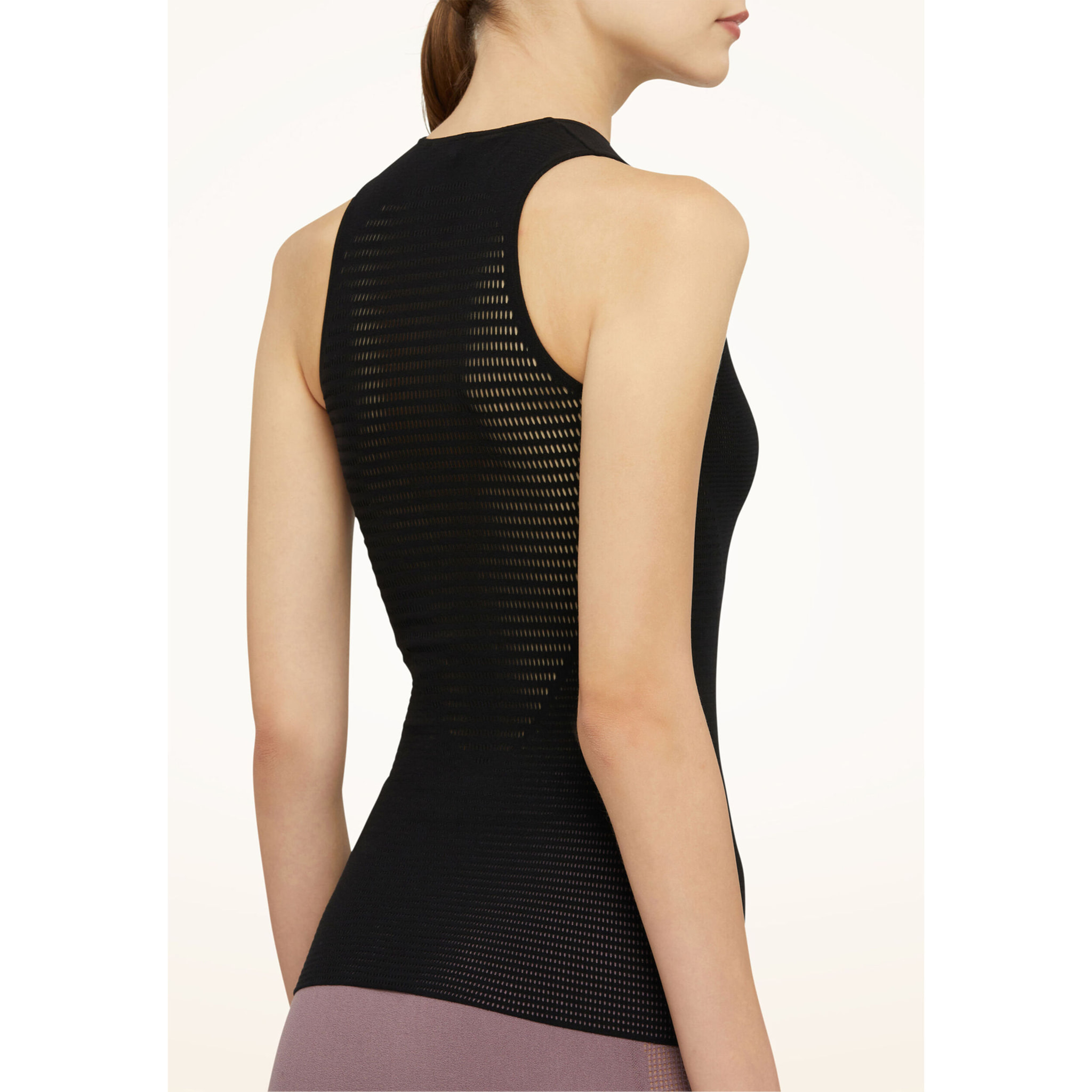 Top senza maniche Grid Net Top Sleeveless
