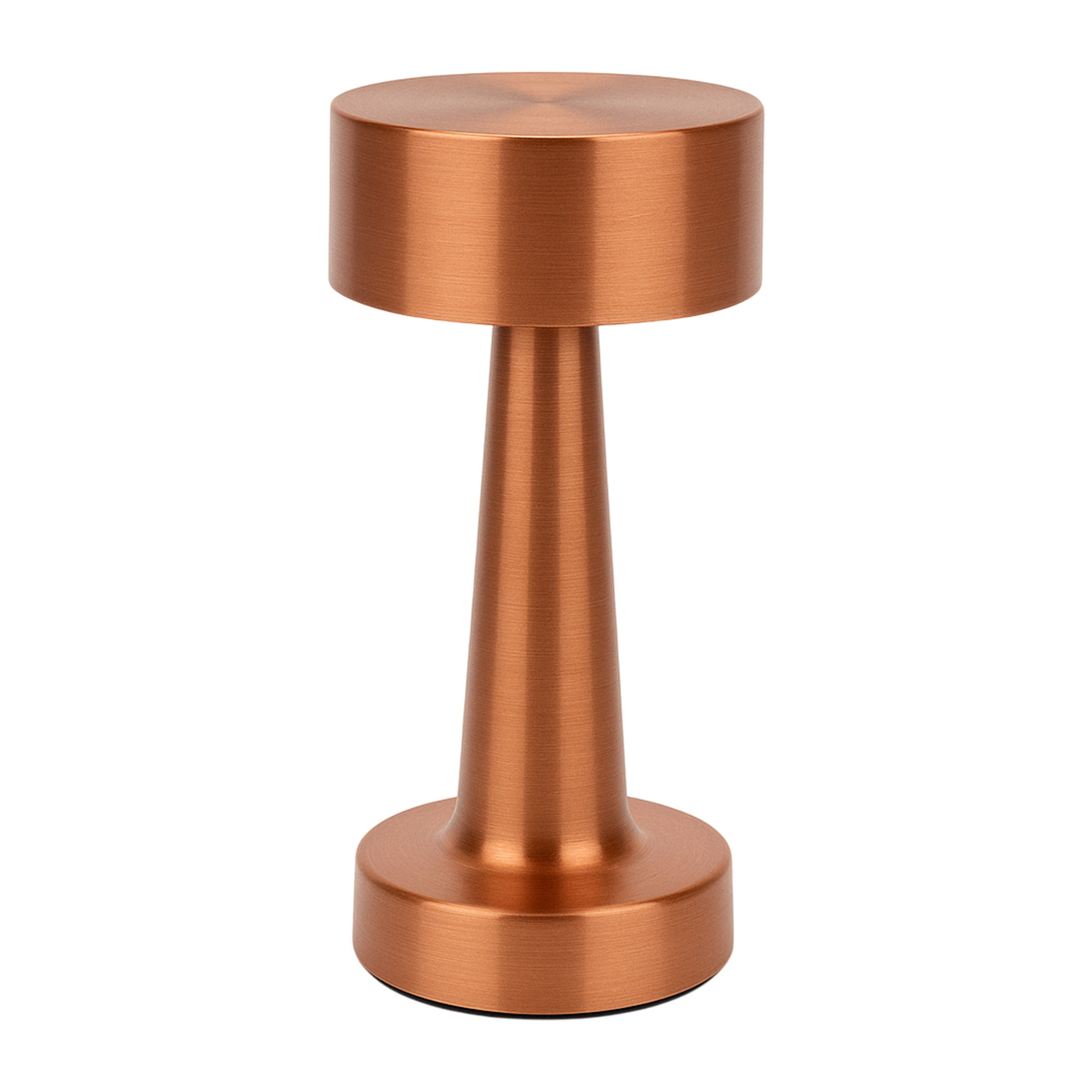 Well Home Lámpara de Mesa color Cobre Recargable con 16 luces LED y 3 modos de iluminación Ø8,9x20,9cm