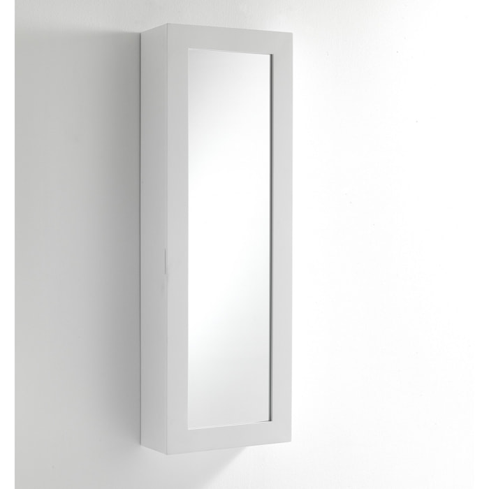 Accessoire mural avec planche à repasser Tomasucci PRATIKO, en MDF et verre, blanc, 40 × 18 × 120 cm