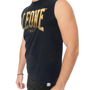 Camiseta sin mangas dorada para hombre