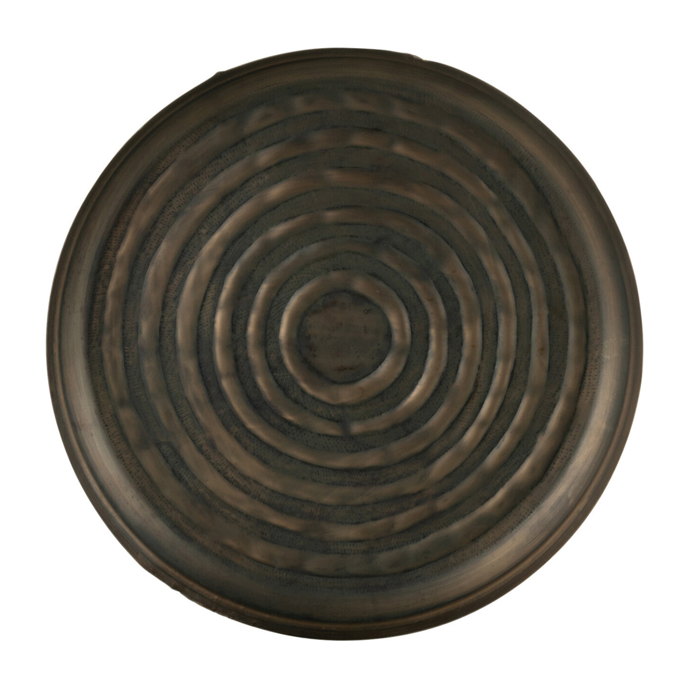 J-Line plateau Rond Classique - fer - bronze - small